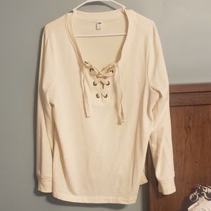 Cream colored sweatshirt